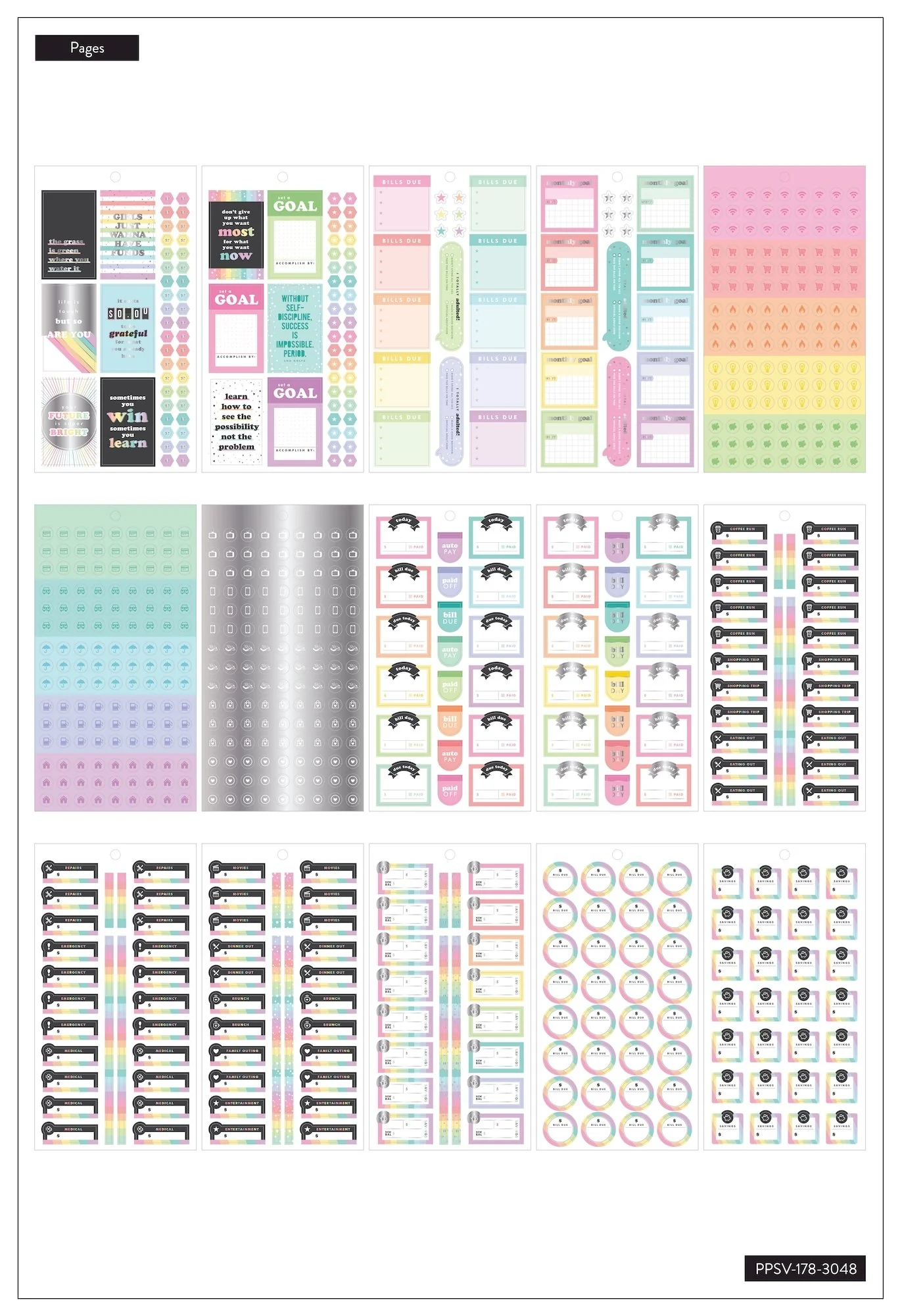 Value Pack Stickers - Budget