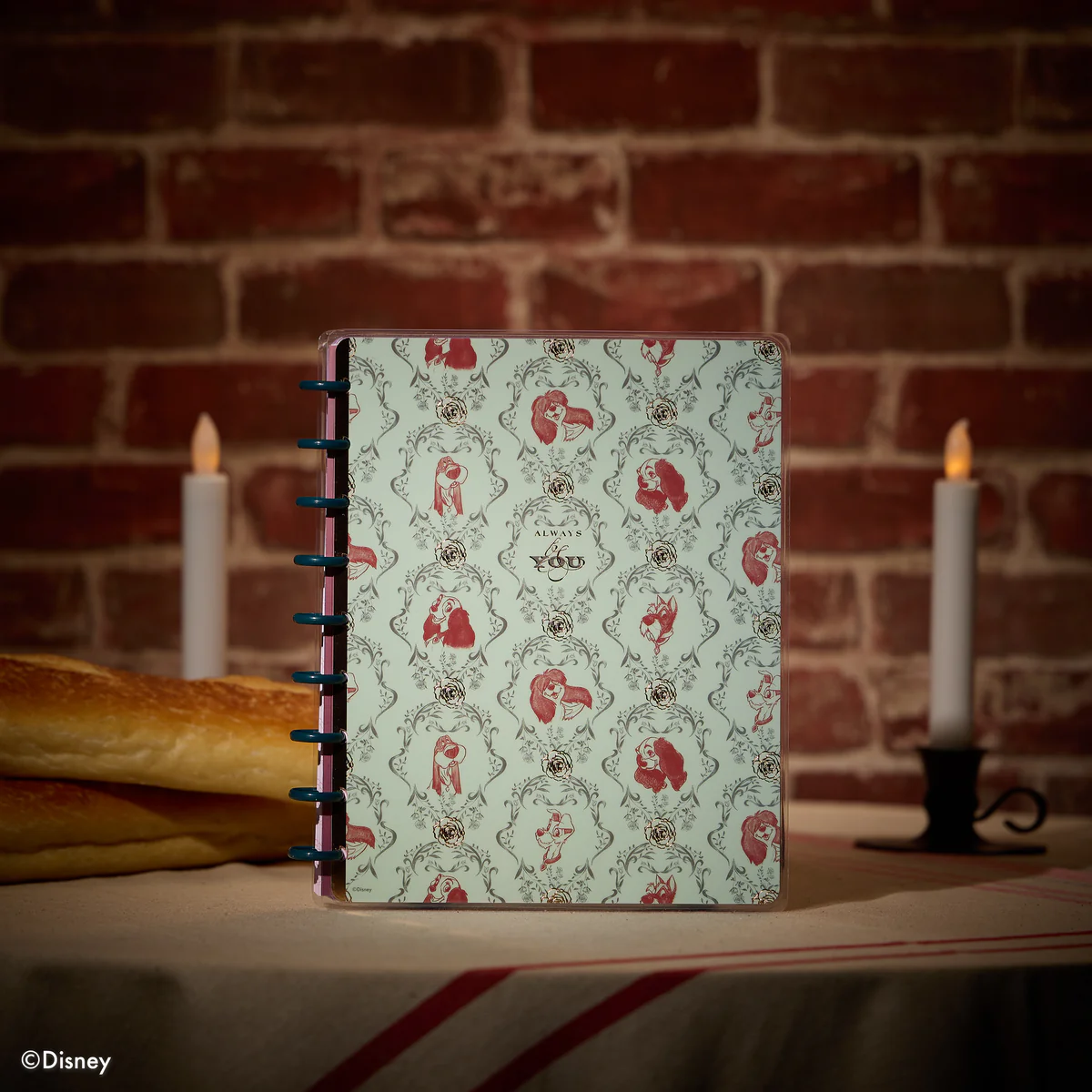 Disney Lady & The Tramp - Dotted Lined Classic Notebook - 60 Sheets