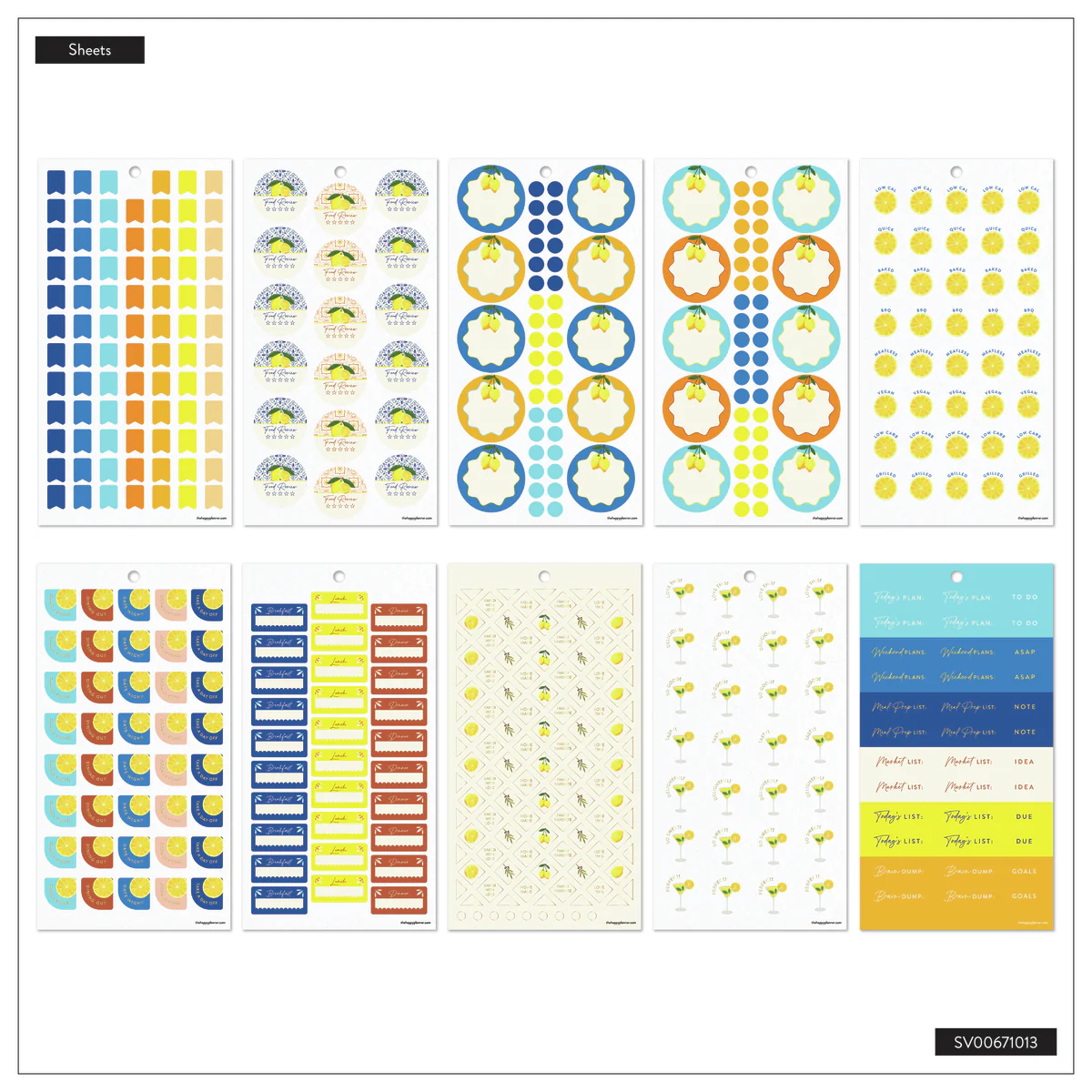 Tuscan Table Meal Planning - Value Pack Stickers 8 Tuscan Table Meal Planning - Value Pack Stickers