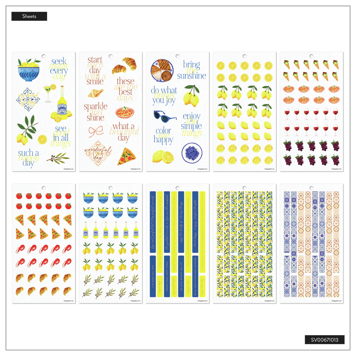 Tuscan Table Meal Planning - Value Pack Stickers 9 Tuscan Table Meal Planning - Value Pack Stickers