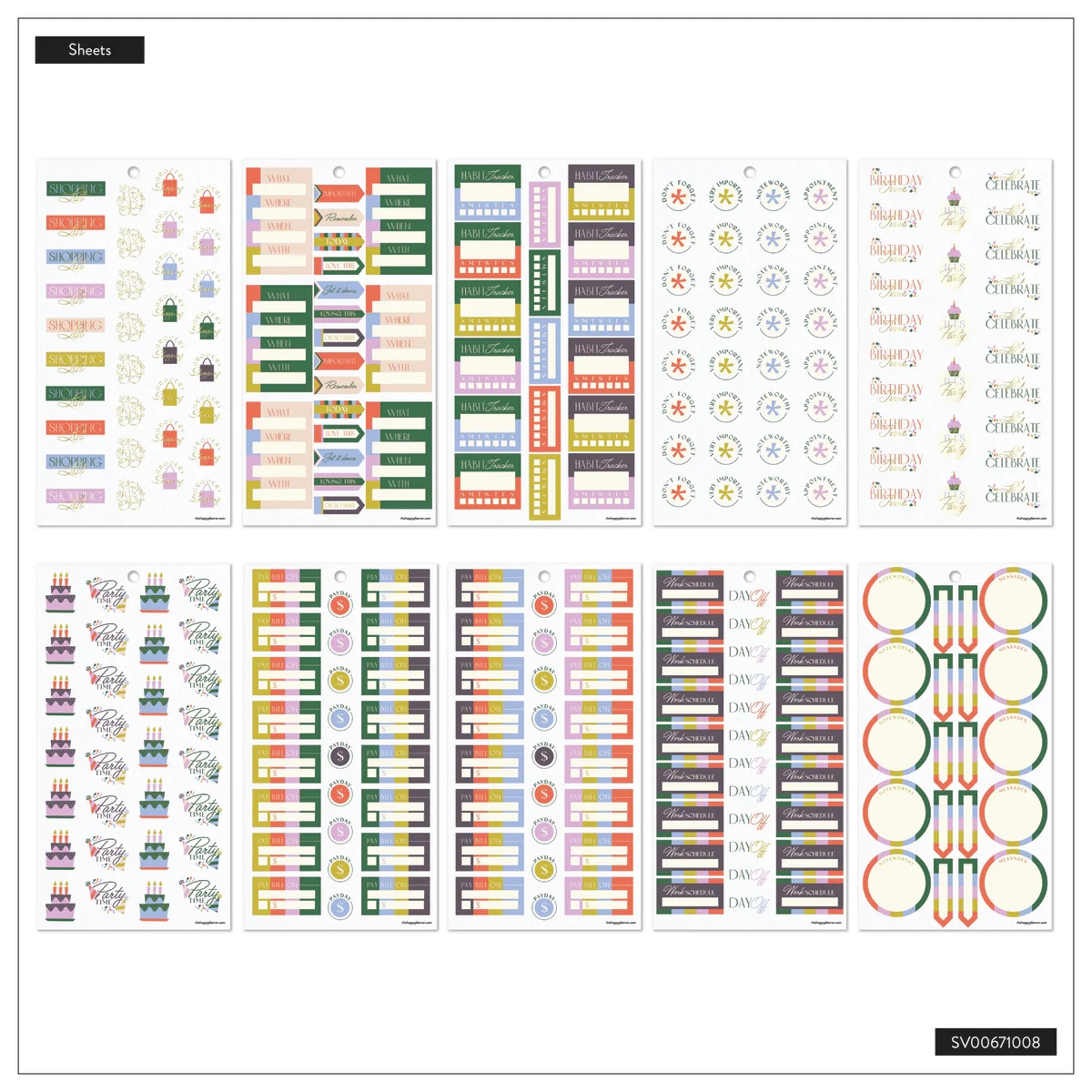 Priorities & Plans - Value Pack Stickers 10 Priorities & Plans - Value Pack Stickers