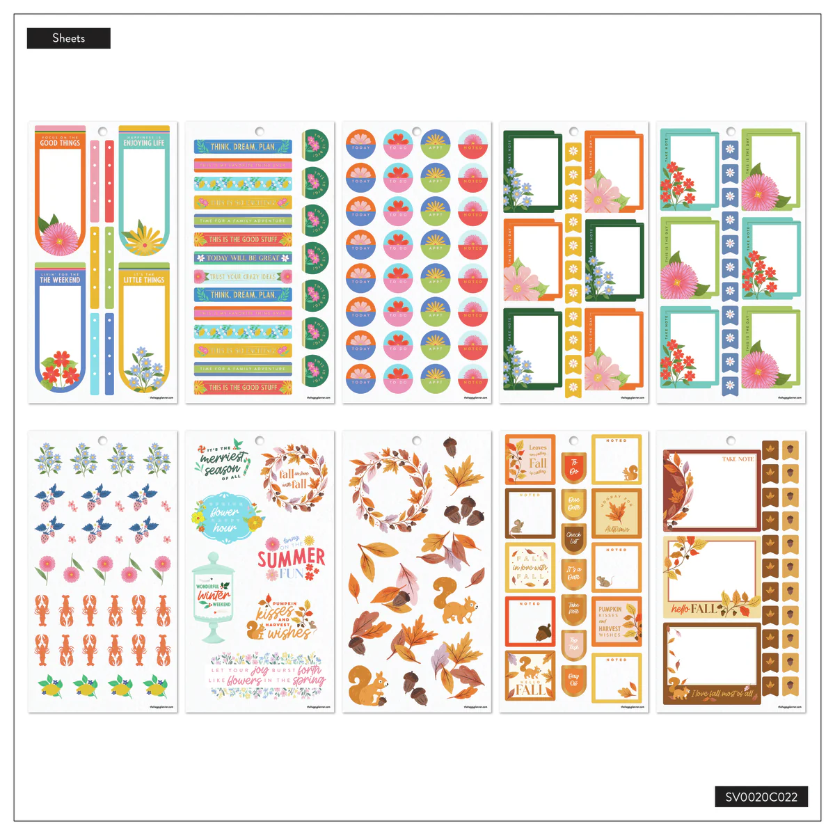 Whimsical Seasons - Value Pack Stickers 9 Whimsical Seasons - Value Pack Stickers