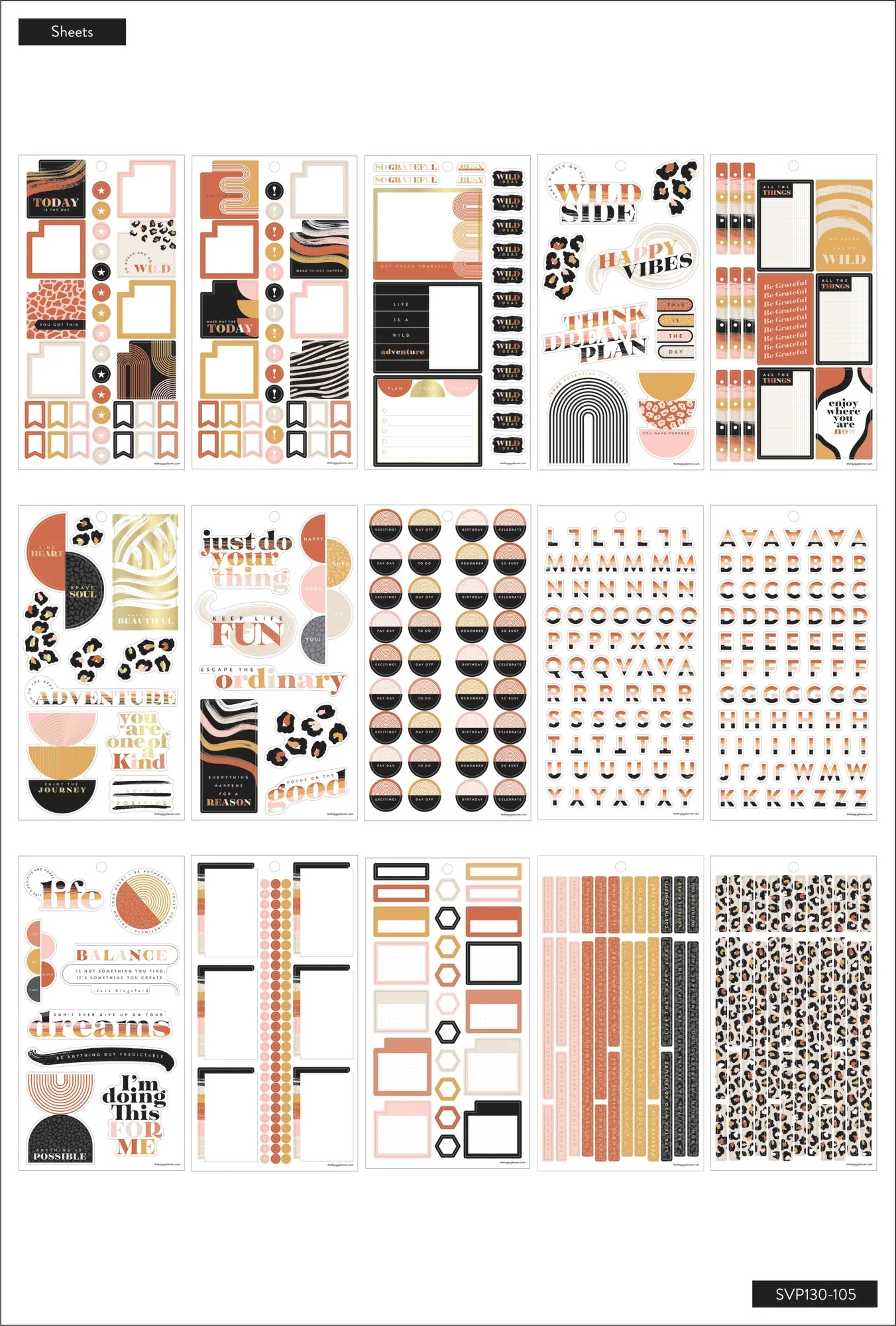 Value Pack Stickers - Modern Wild 6 Value Pack Stickers - Modern Wild