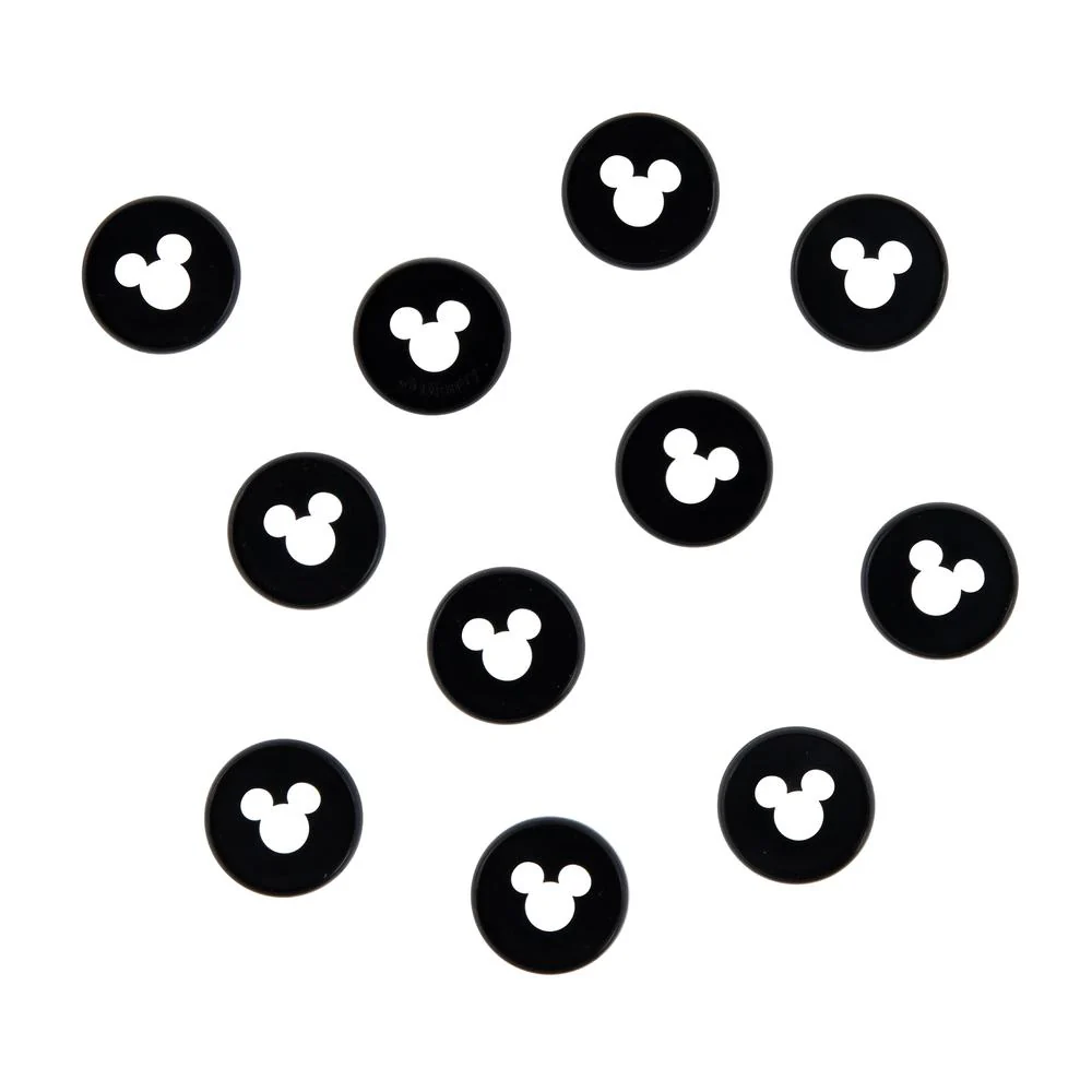 Mickey Mouse Medium Plastic Disc Set - Black 3 Mickey Mouse Medium Plastic Disc Set - Black