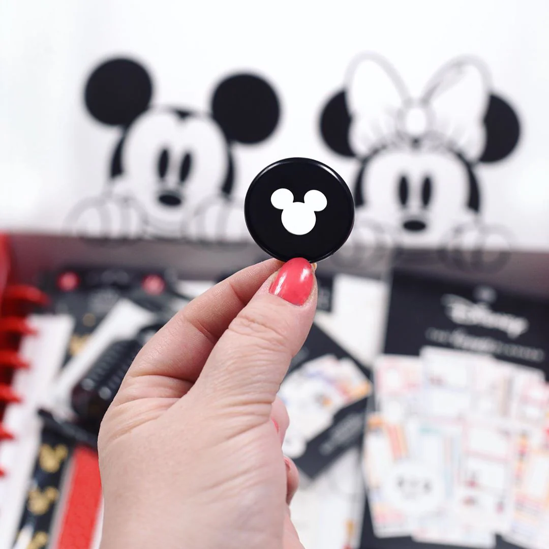 Mickey Mouse Medium Plastic Disc Set - Black 4 Mickey Mouse Medium Plastic Disc Set - Black