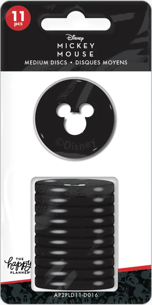 Mickey Mouse Medium Plastic Disc Set - Black 5 Mickey Mouse Medium Plastic Disc Set - Black