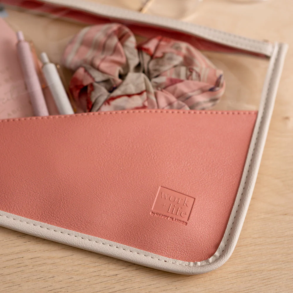 Work + Life Minimalist Pen Pouch - Pink