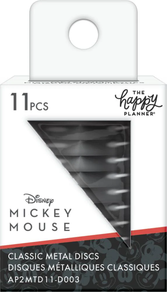 Mickey Mouse Medium Metal Disc Set - Black 4 Mickey Mouse Medium Metal Disc Set - Black