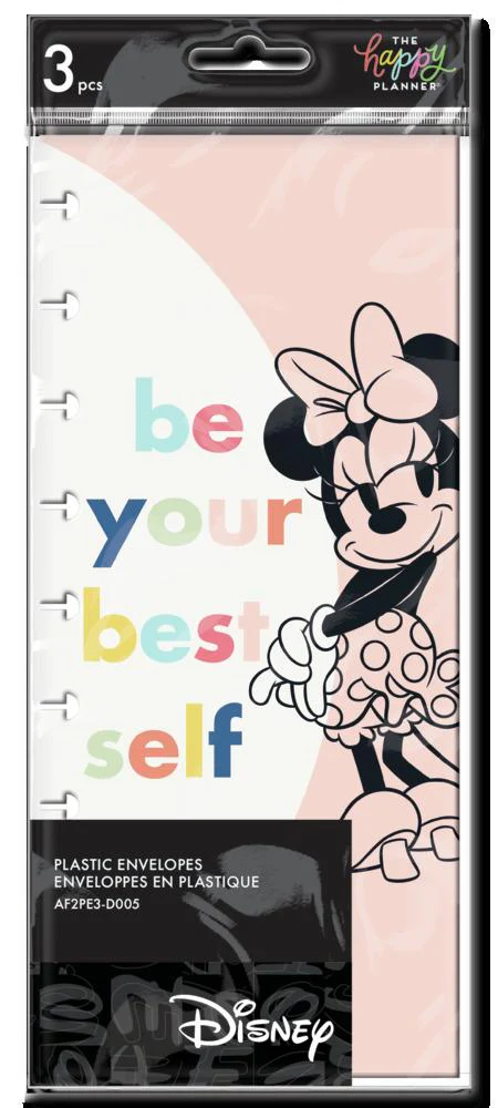 Disney© Mickey Mouse & Minnie Mouse Colorblock Snap In Envelopes - 3 Pack