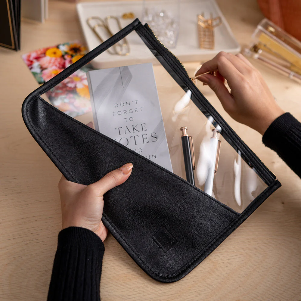 Work + Life Minimalist Pen Pouch - Black