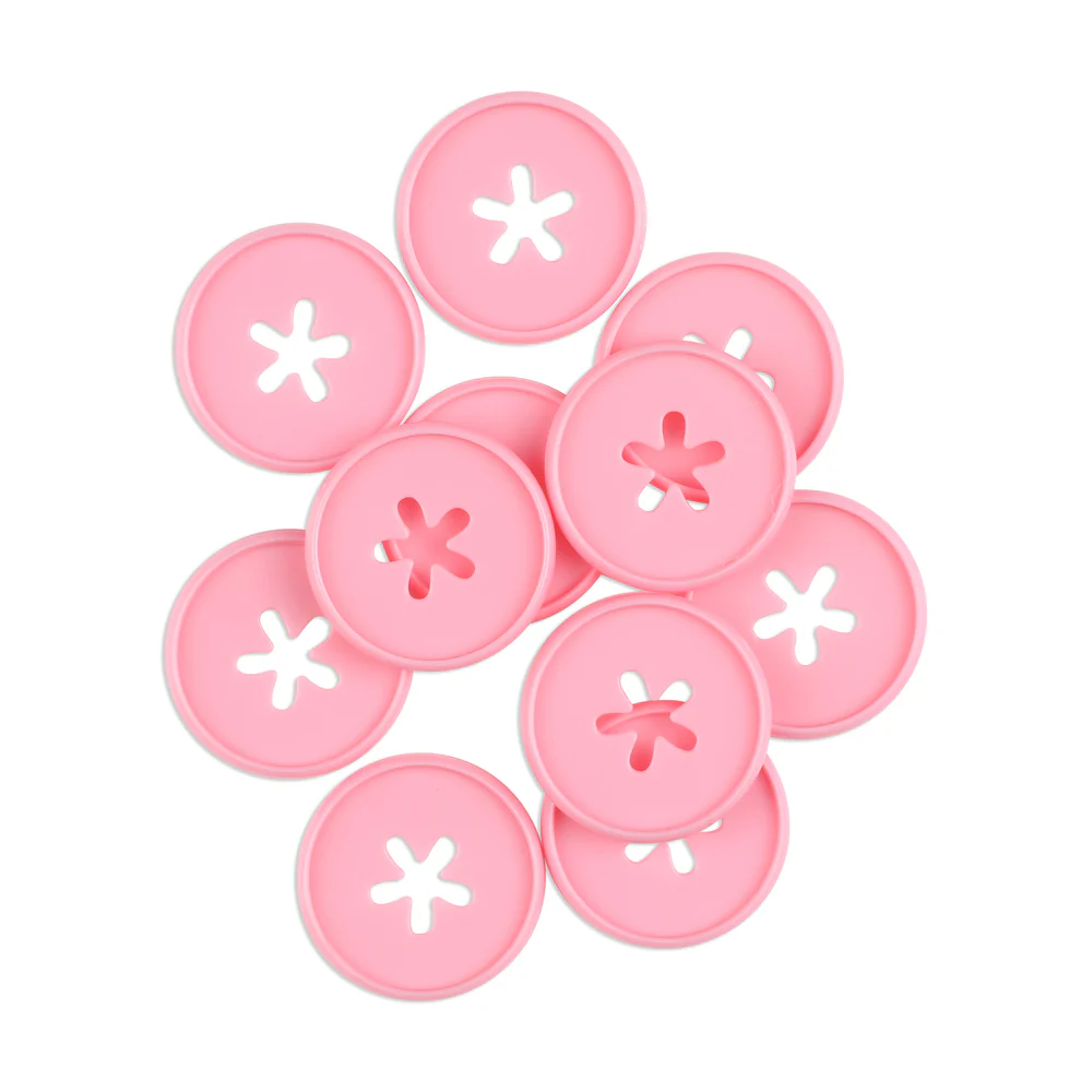 Flower Cutout Medium Disc Set - Bubblegum Pink 4 Flower Cutout Medium Disc Set - Bubblegum Pink