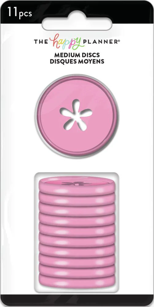 Flower Cutout Medium Disc Set - Bubblegum Pink 5 Flower Cutout Medium Disc Set - Bubblegum Pink