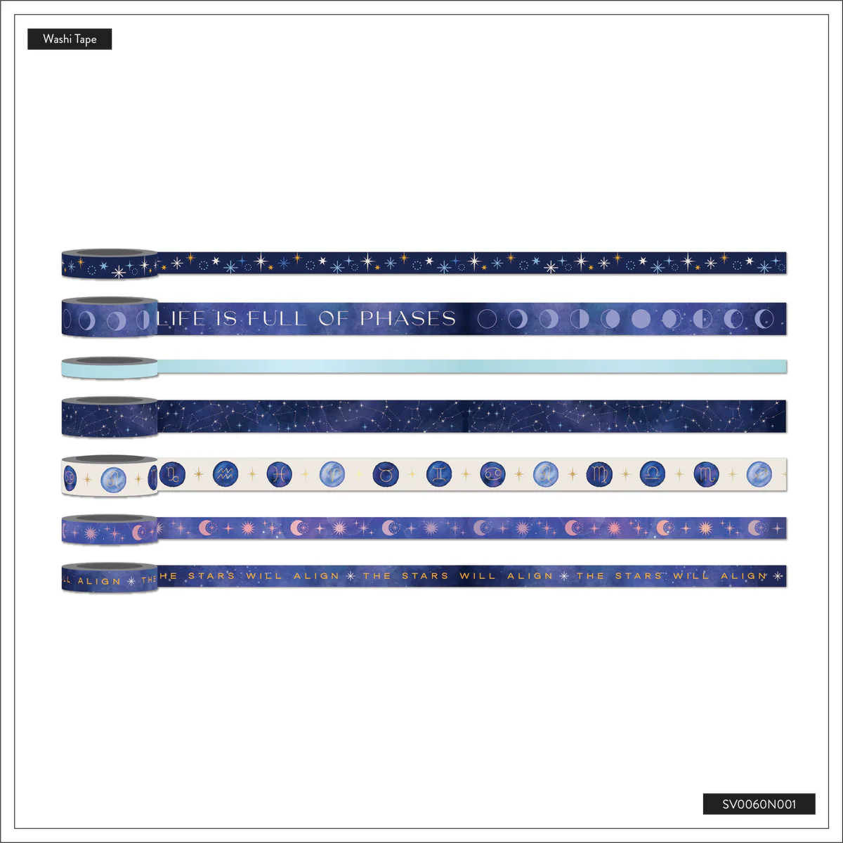 Star Signs - Washi Tape - 7 Pack 9 Star Signs - Washi Tape - 7 Pack