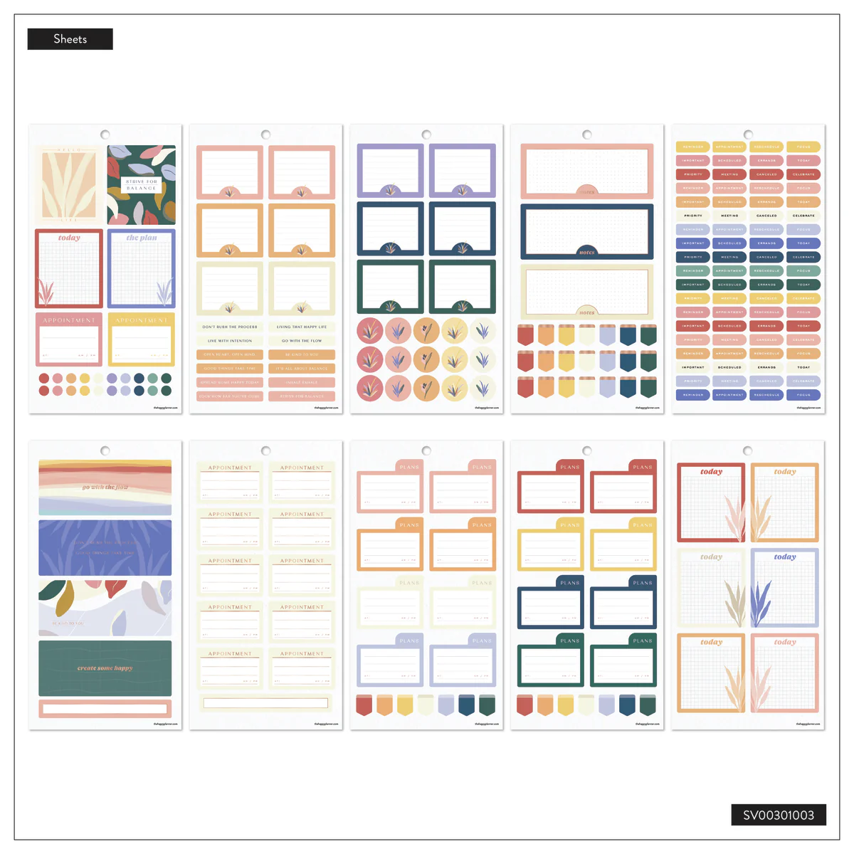 Serene Shapes - Value Pack Stickers - Mini 7 Serene Shapes - Value Pack Stickers - Mini