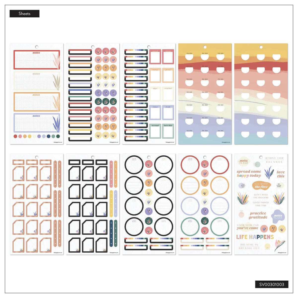 Serene Shapes - Value Pack Stickers - Mini 8 Serene Shapes - Value Pack Stickers - Mini