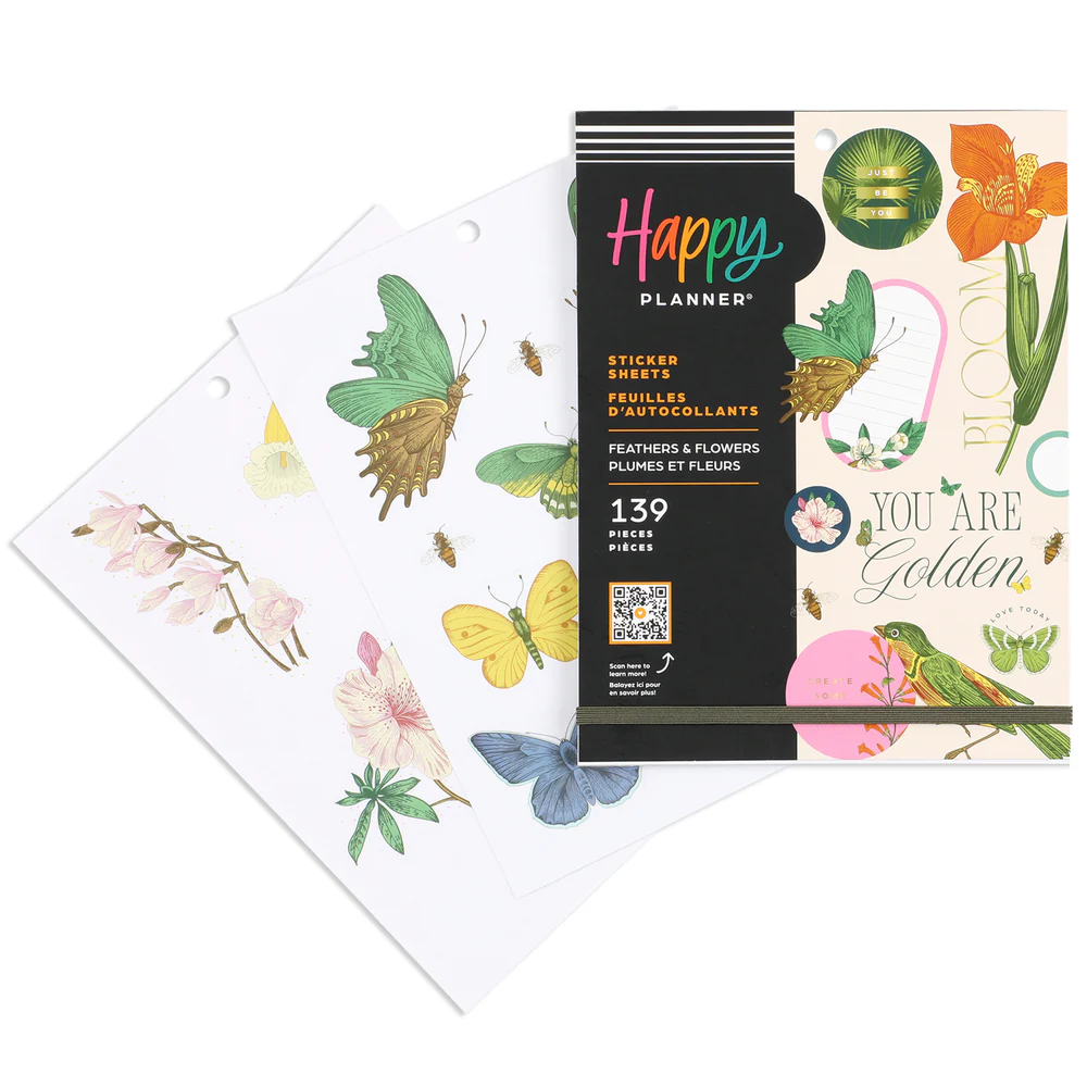 Feathers & Flowers - Large Value Pack Stickers