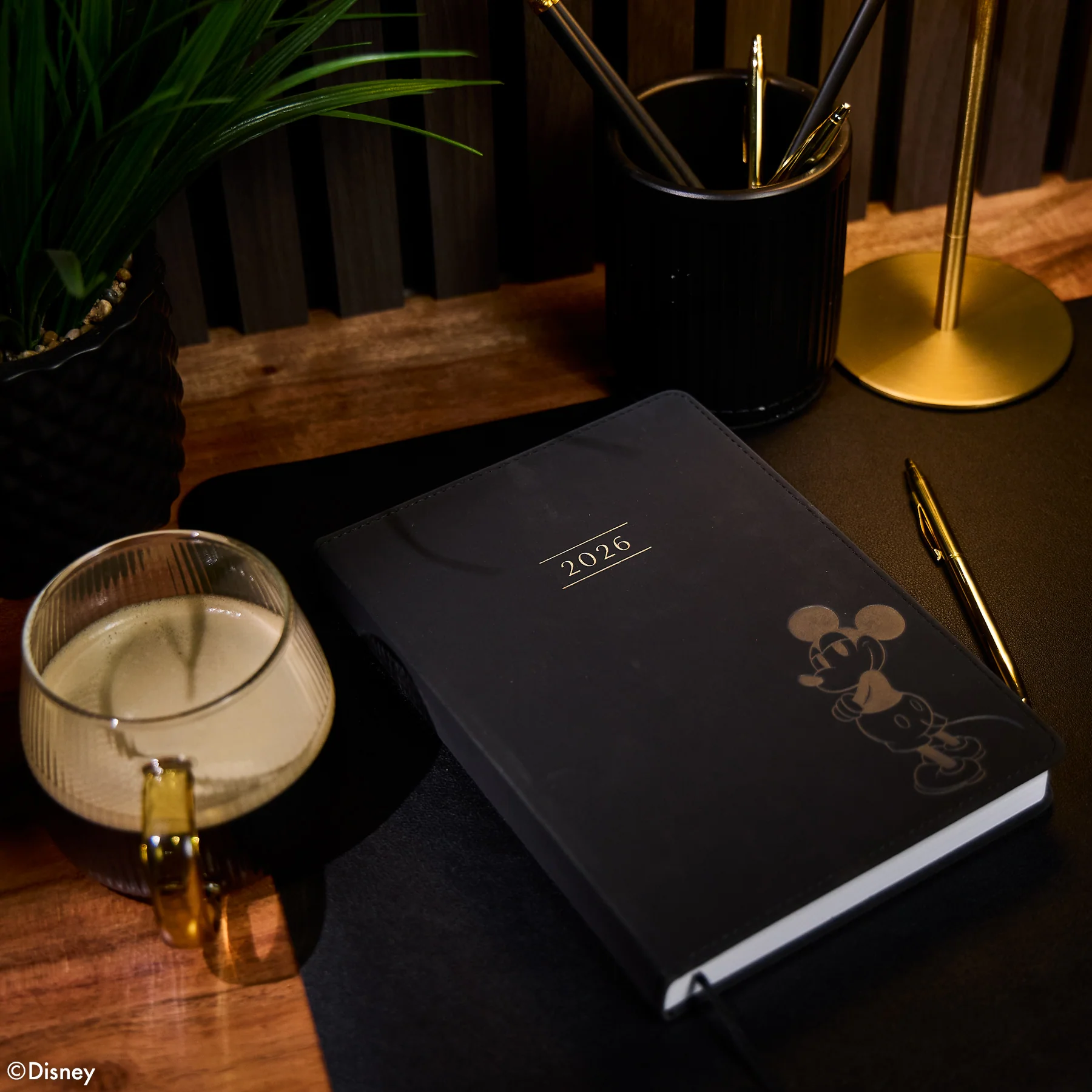 Undated Premium Obsidian Disney Mickey Mouse Book Bound Planner - Small Vertical Layout - 12 Months 7 Undated Premium Obsidian Disney Mickey Mouse Book Bound Planner - Small Vertical Layout - 12 Months