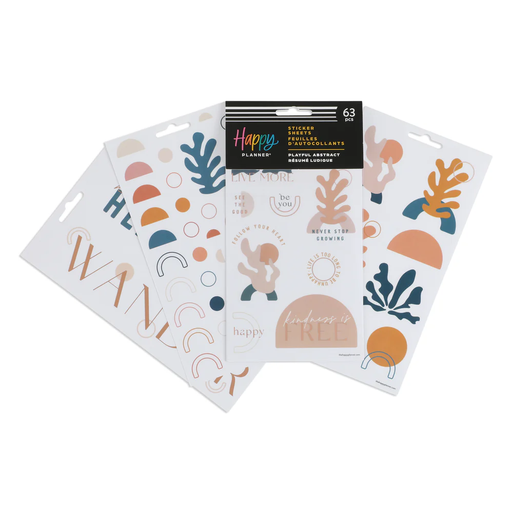 Playful Abstract - 5 Sticker Sheets 2 Playful Abstract - 5 Sticker Sheets