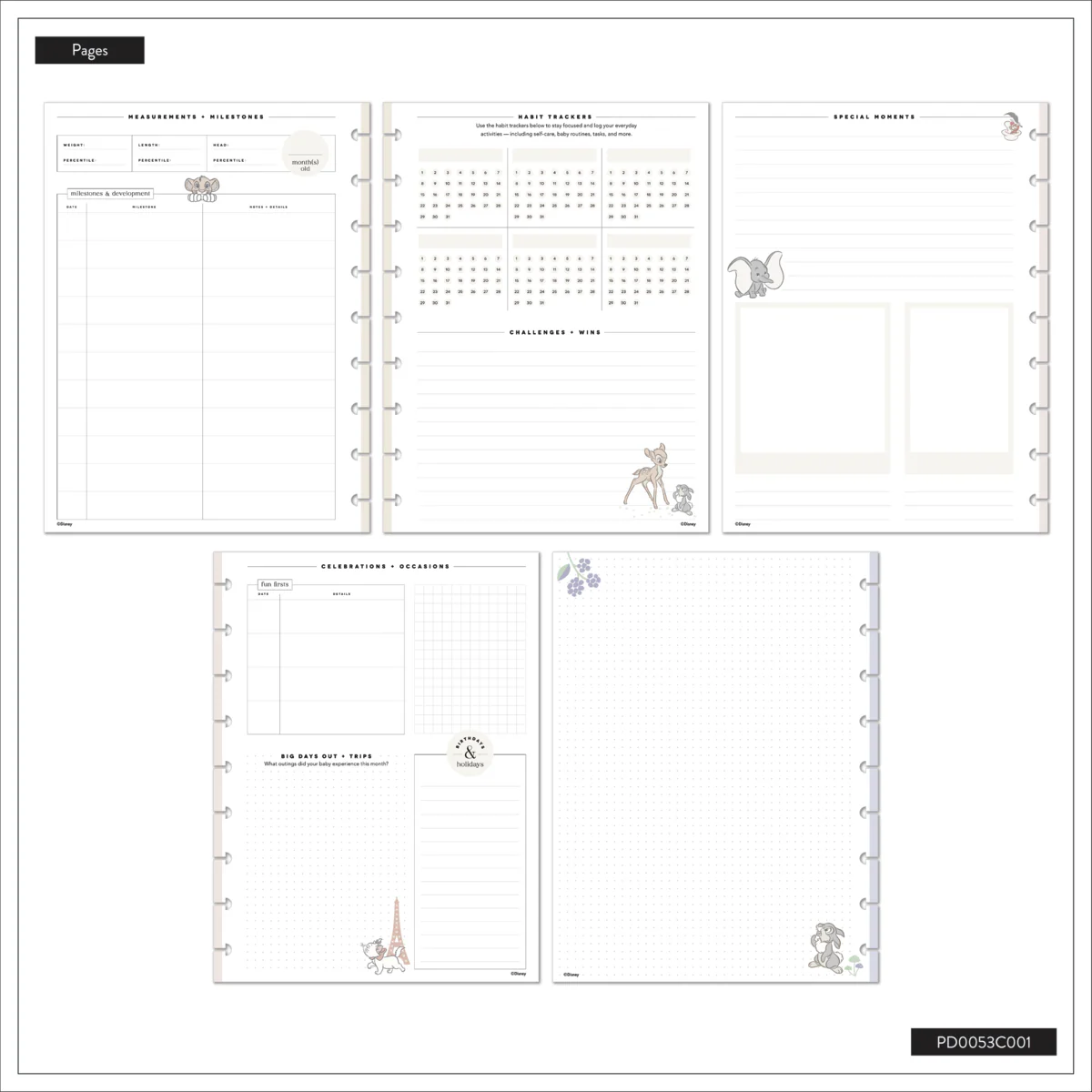 Undated Disney Welcome Little One Customizable Baby Planner - Classic Baby's First Year Layout - 12 Months 36 Undated Disney Welcome Little One Customizable Baby Planner - Classic Baby's First Year Layout - 12 Months