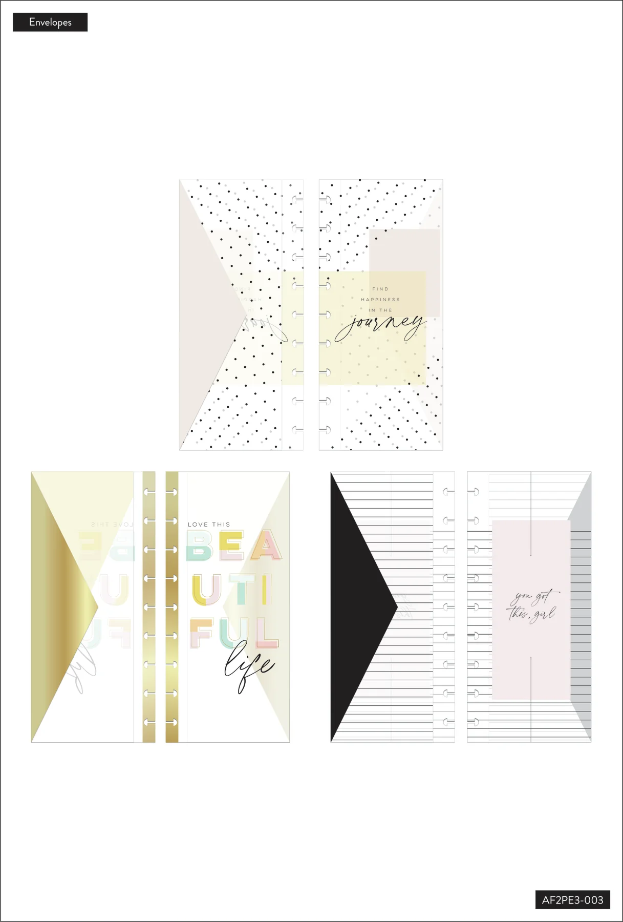 Happy Plans - Envelopes - 3 Pack