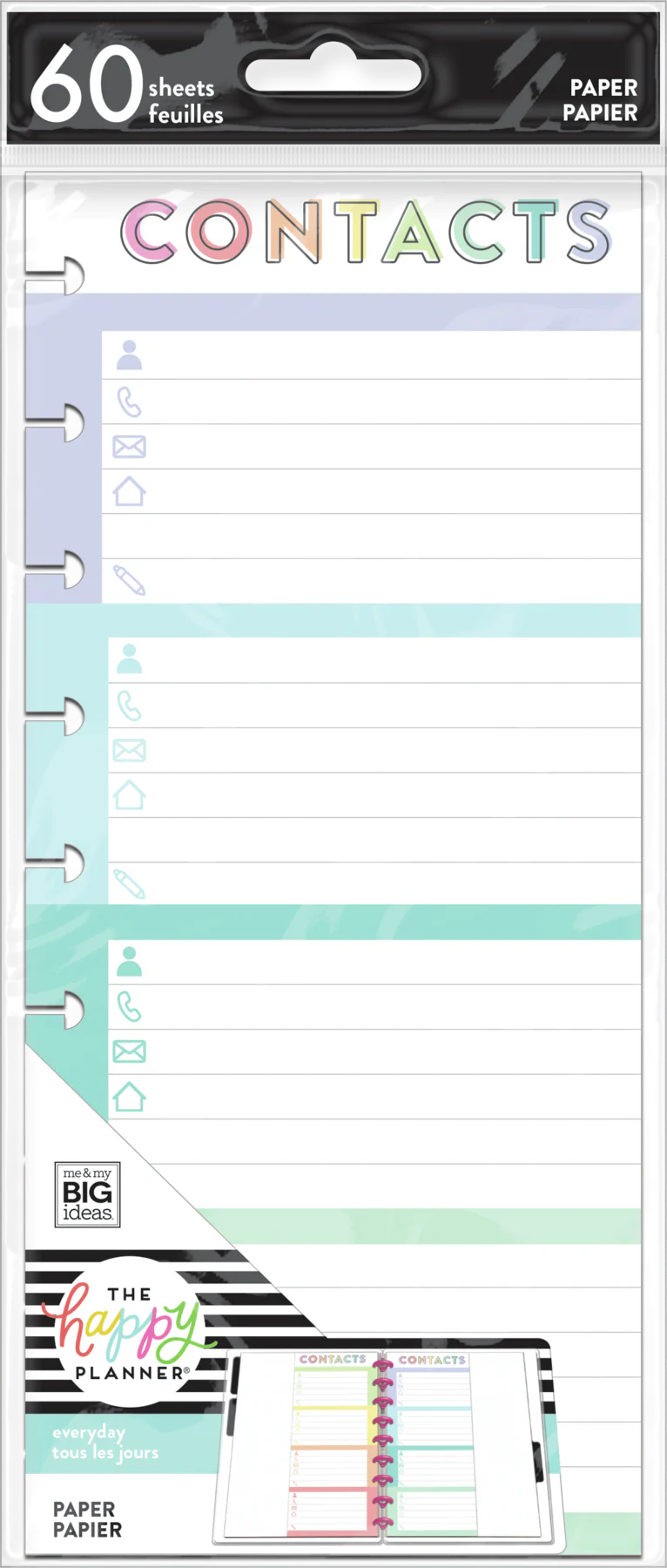 Contacts Cards - Skinny Classic Filler Paper - 40 Sheets 2 Contacts Cards - Skinny Classic Filler Paper - 40 Sheets