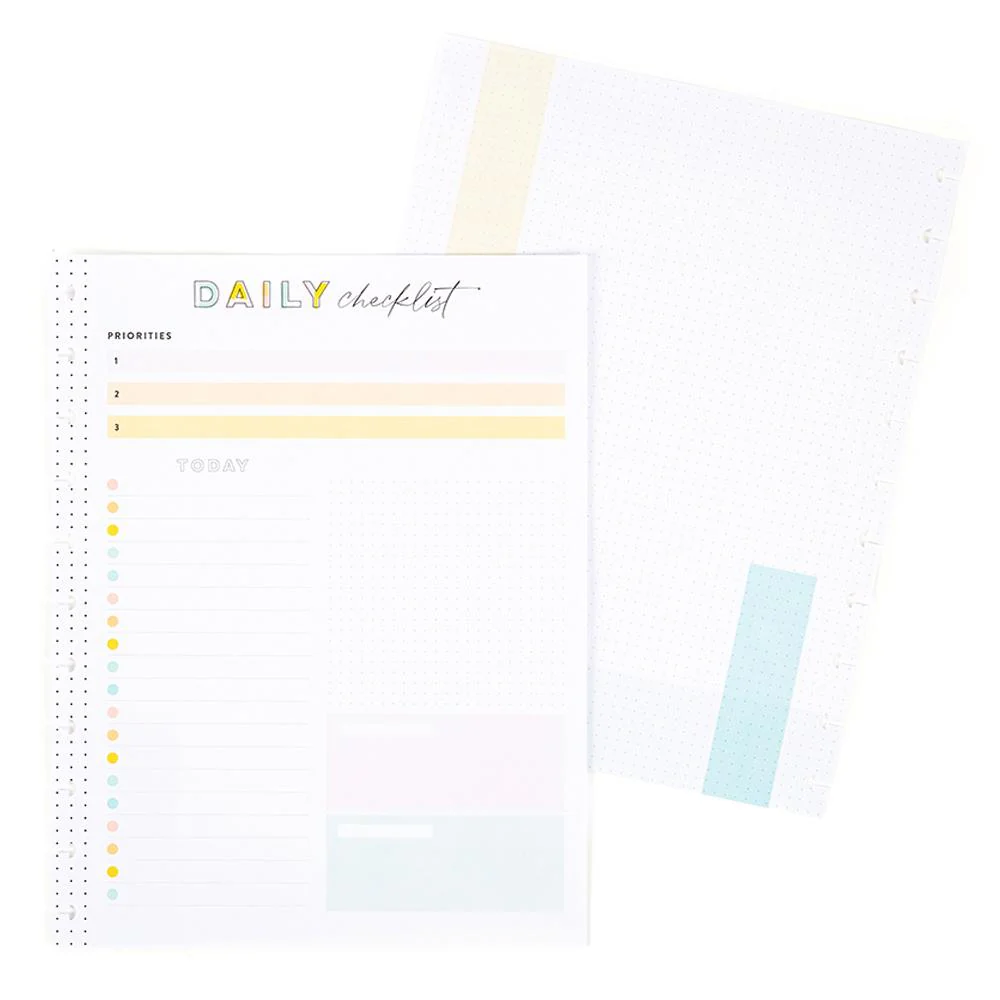 Daily Checklist and Priorities Big Filler Paper