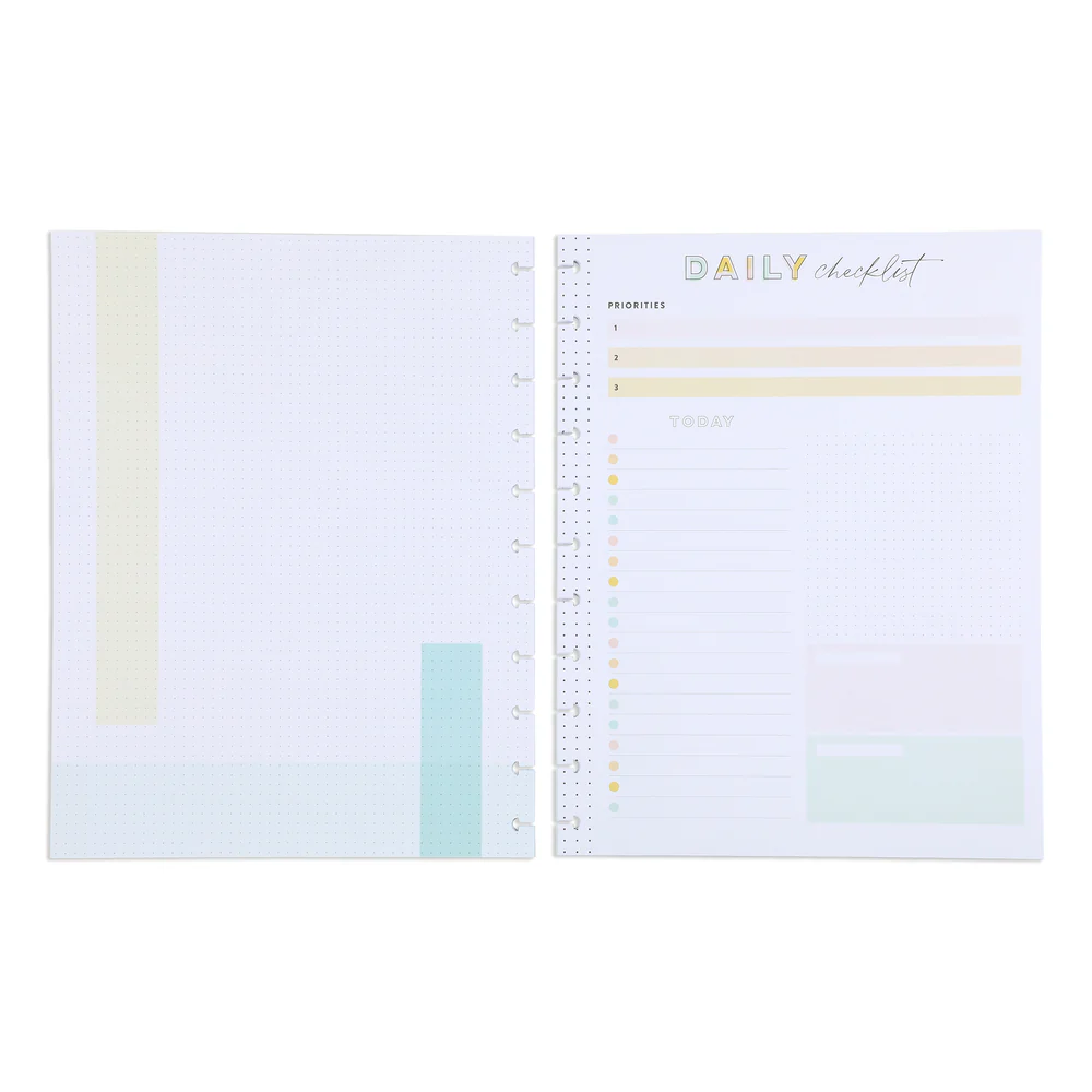 Daily Checklist and Priorities Big Filler Paper