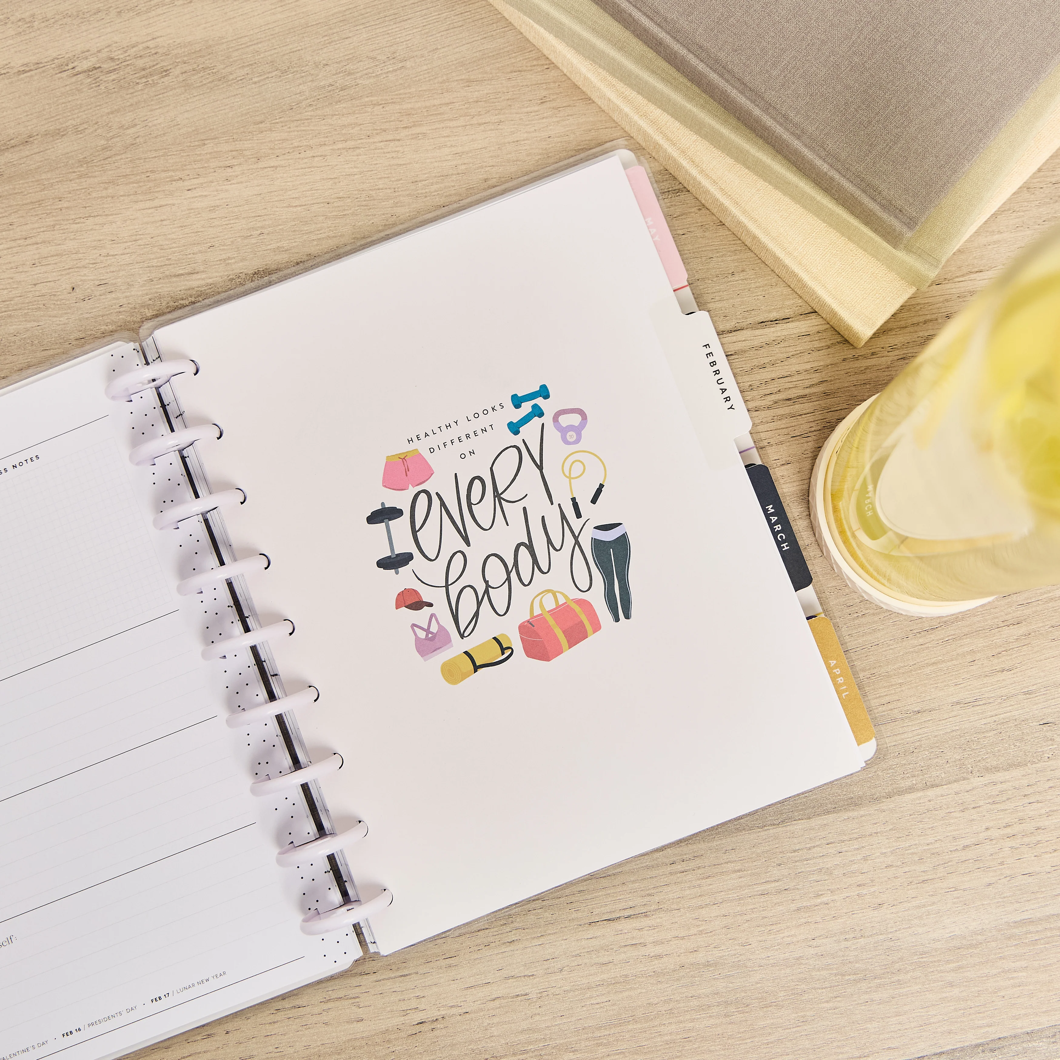2026 Fitness Icons Customizable Fitness Planner - Classic Fitness Layout - 12 Months