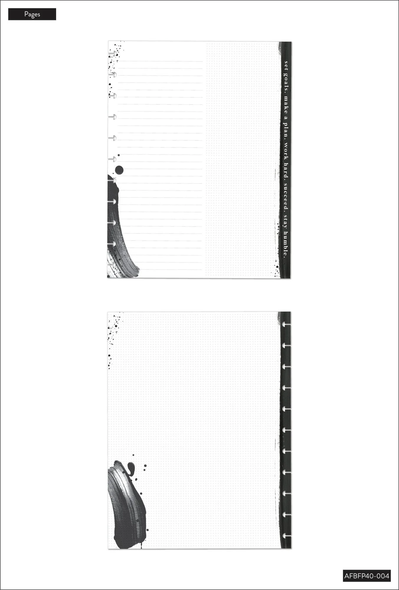 Black & White Goals Big Filler Paper