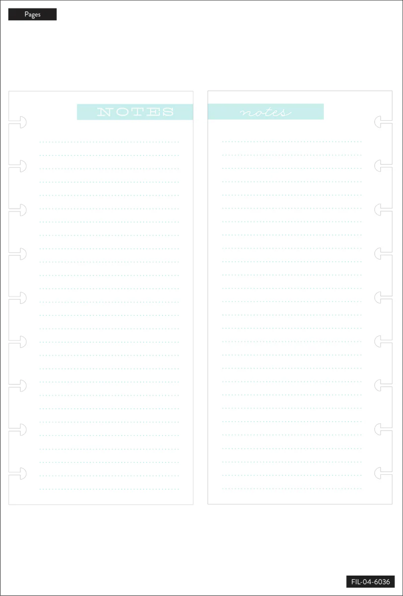 Blue Notes - Classic Half Sheet Filler Paper - 60 Sheets