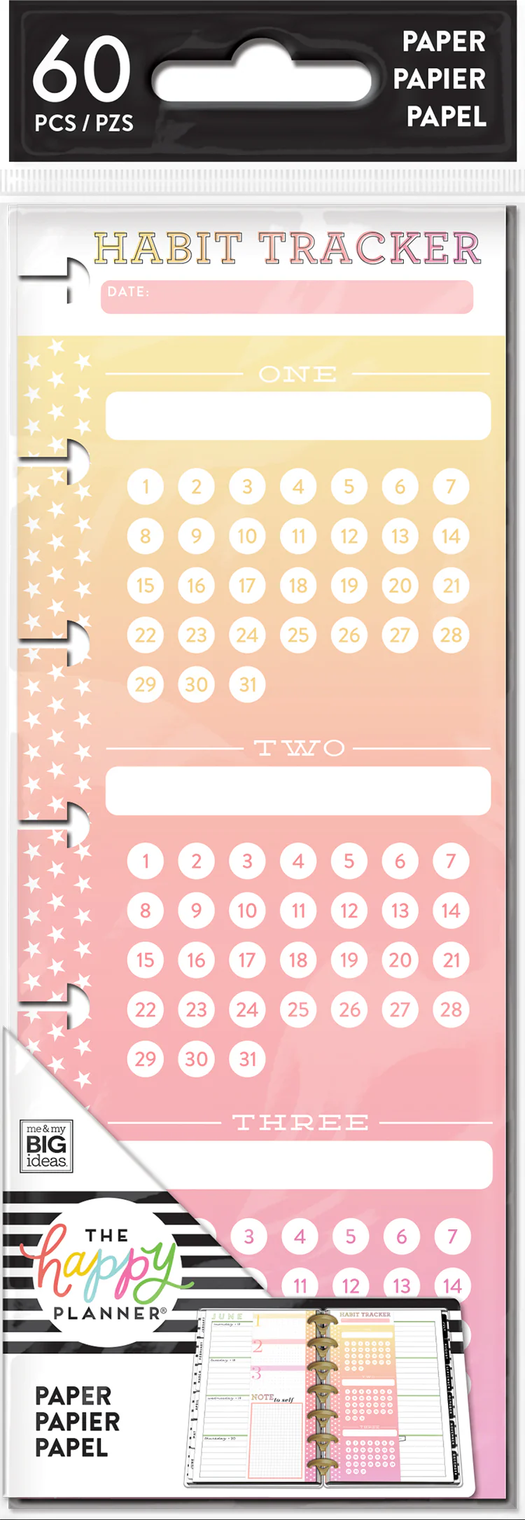 Mini Half Sheet Note Paper - Habit Tracker