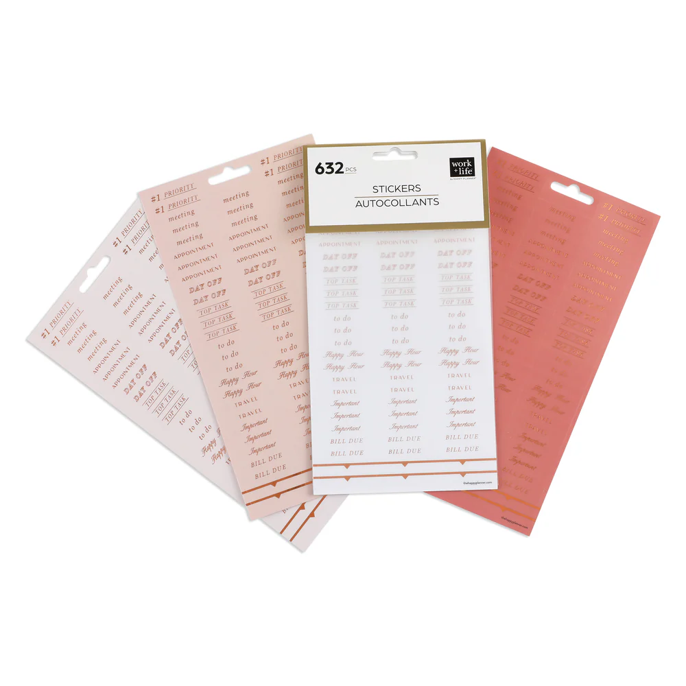 Work + Life Ivy & Rose - 8 Sticker Sheets