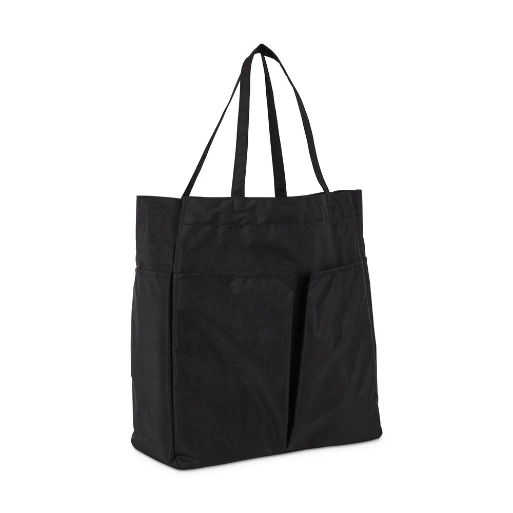 Work + Life Minimalist Nylon Tote Bag - Black 5 Work + Life Minimalist Nylon Tote Bag - Black