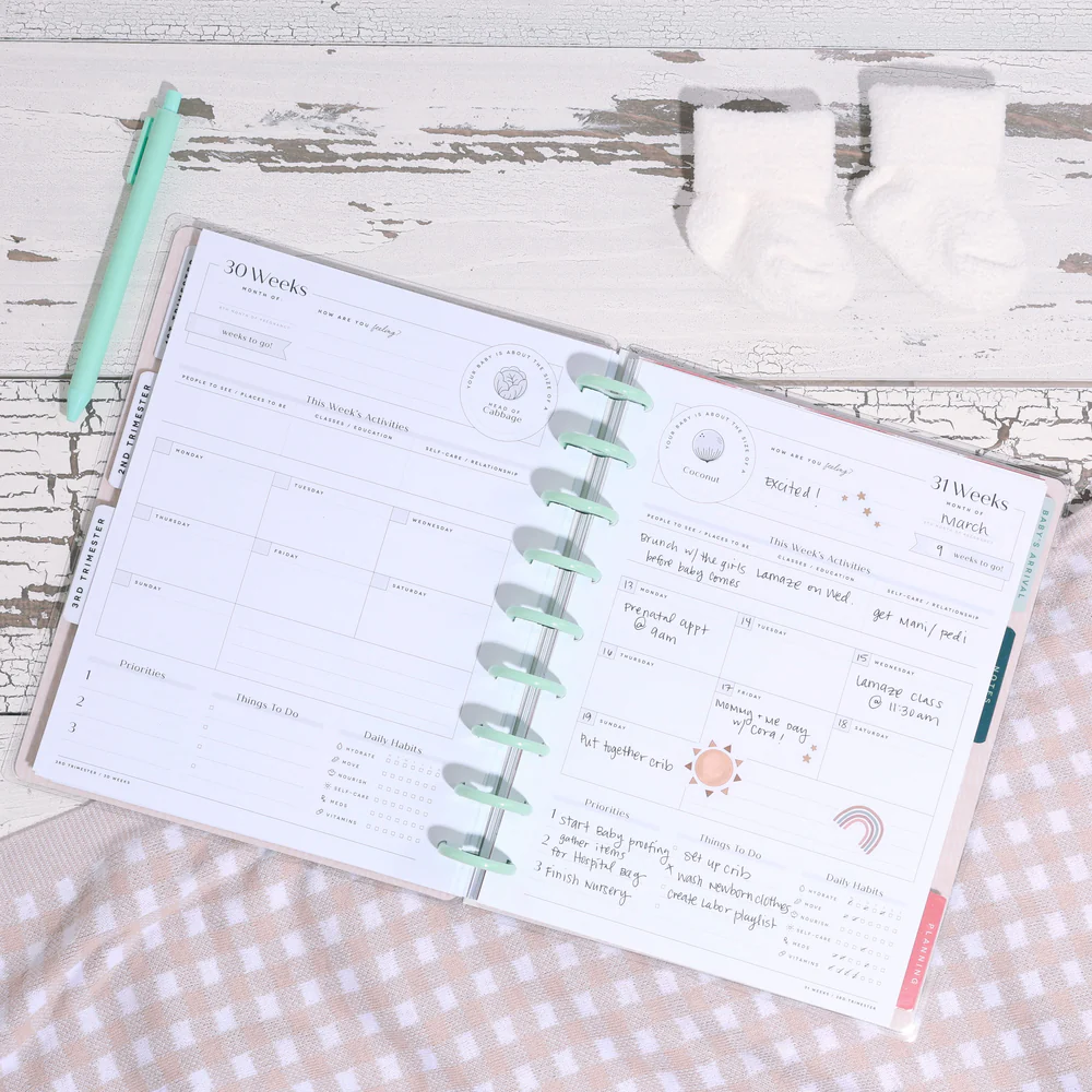 Undated Butterflies and Blooms Pregnancy Happy Planner - Classic Pregnancy Layout - 9 Months 9 Undated Butterflies and Blooms Pregnancy Happy Planner - Classic Pregnancy Layout - 9 Months