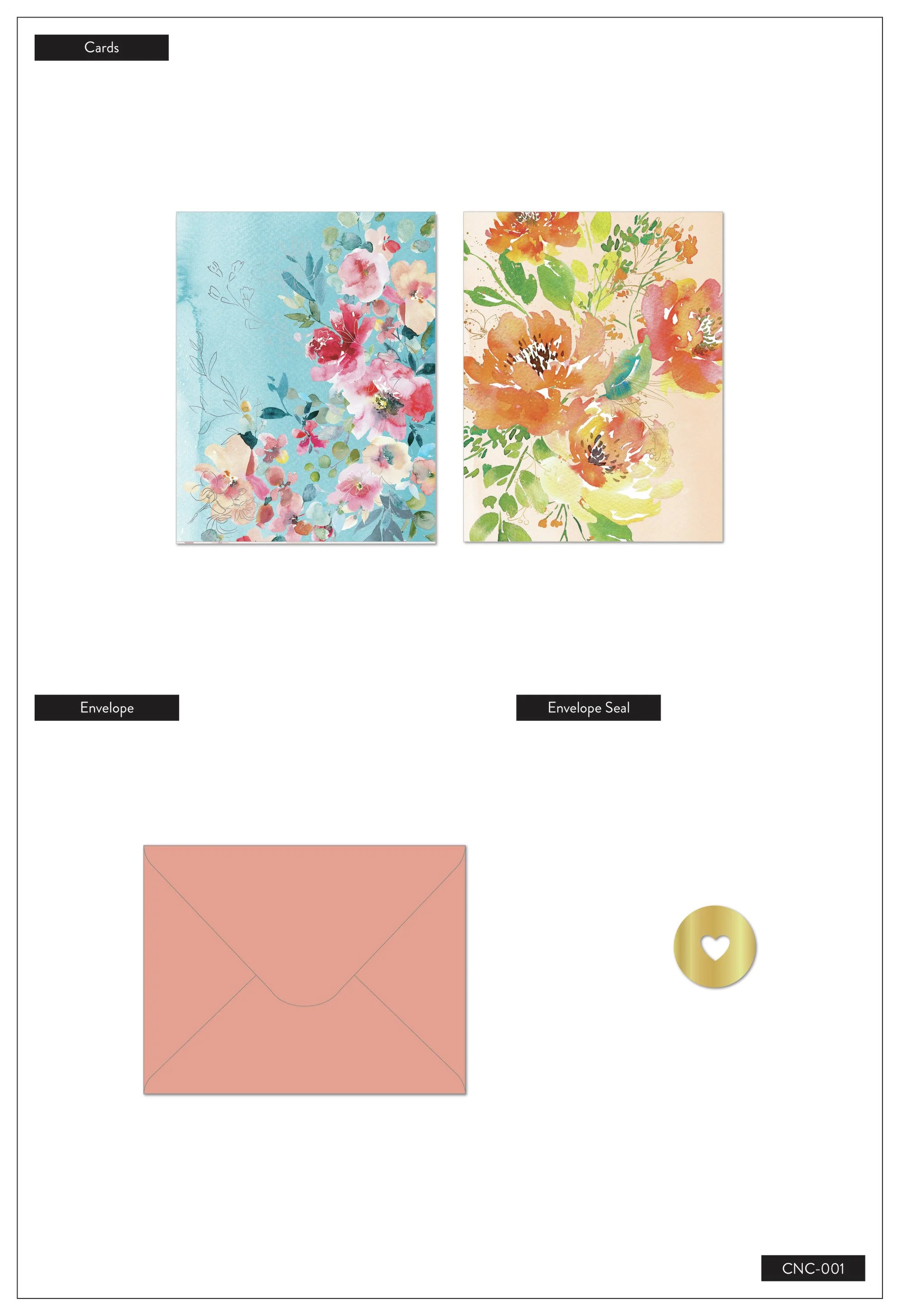 Elegant Florals Note Cards 4 Elegant Florals Note Cards