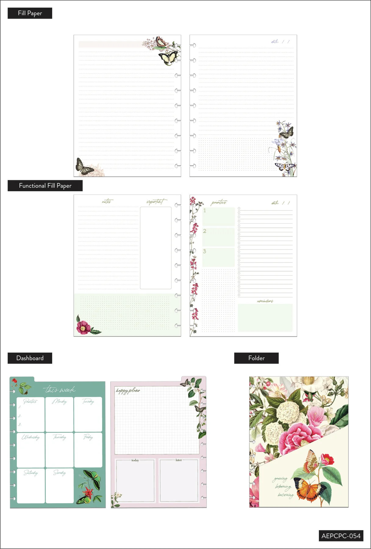 Butterflies & Blooms - Classic Planner Companion 6 Butterflies & Blooms - Classic Planner Companion