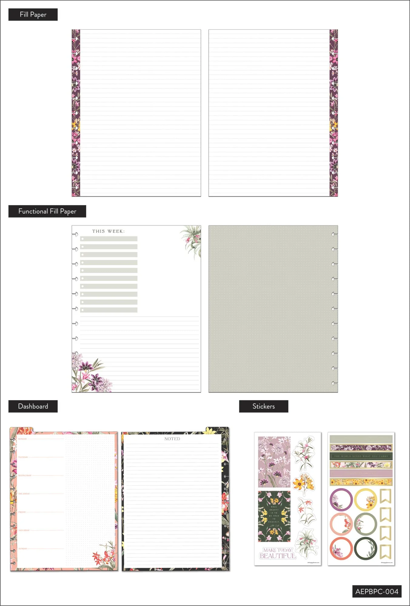 Fresh Botanicals Big Planner Companion 6 Fresh Botanicals Big Planner Companion
