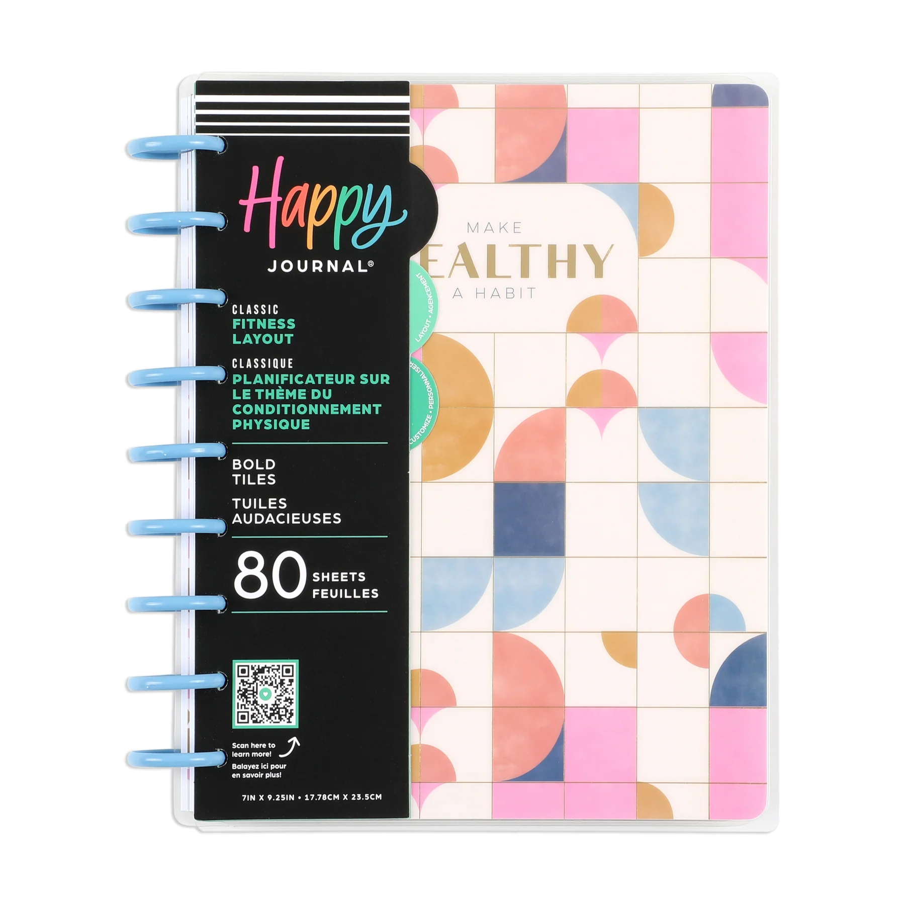 Bold Tiles - Classic Guided Fitness Journal - 80 Sheets 10 Bold Tiles - Classic Guided Fitness Journal - 80 Sheets
