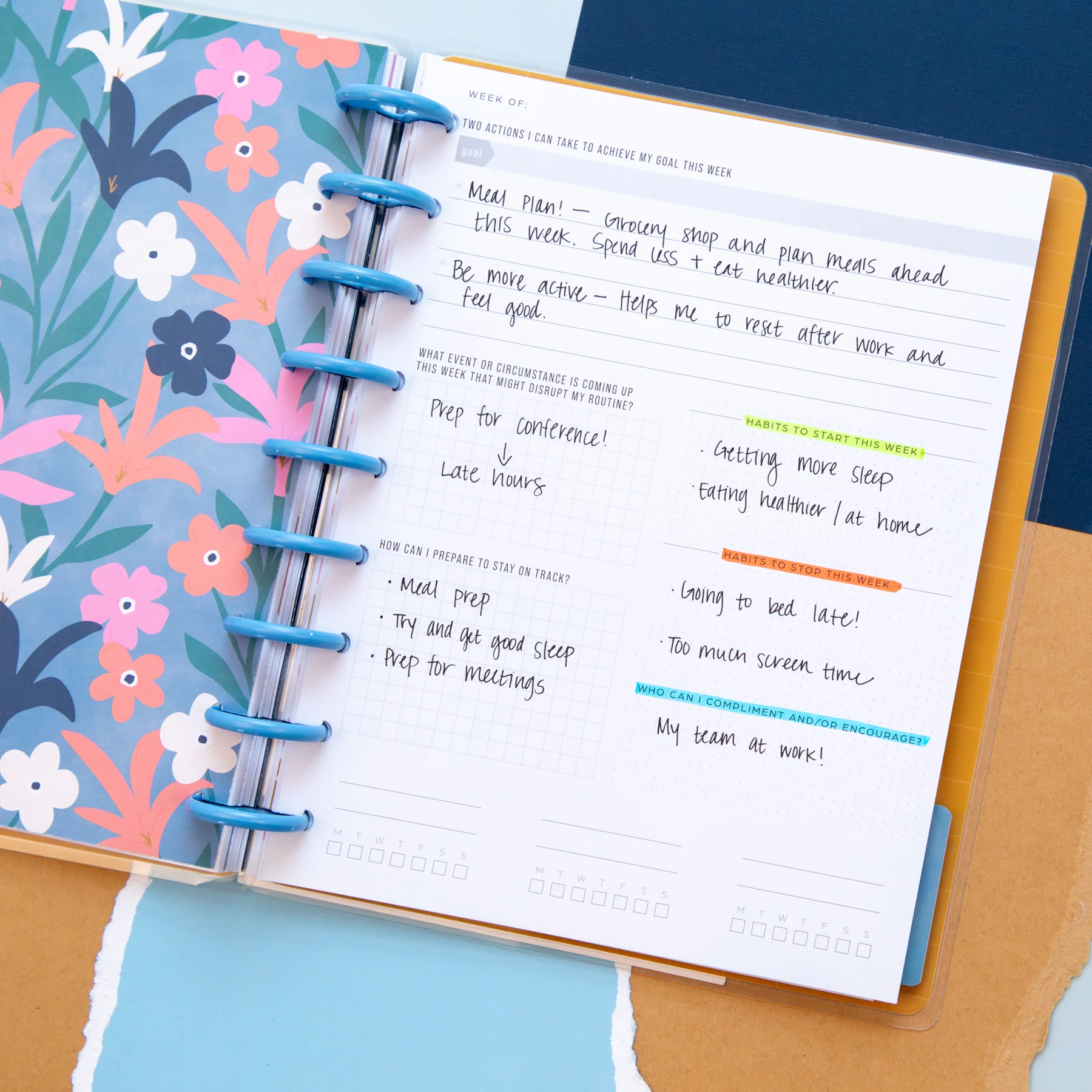 Bold Tiles - Classic Guided Fitness Journal - 80 Sheets 4 Bold Tiles - Classic Guided Fitness Journal - 80 Sheets