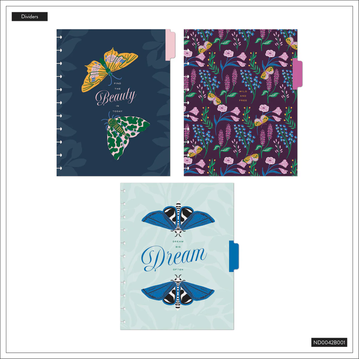 Butterfly Botanics - Dotted Lined Big Notebook - 60 Sheets 11 Butterfly Botanics - Dotted Lined Big Notebook - 60 Sheets