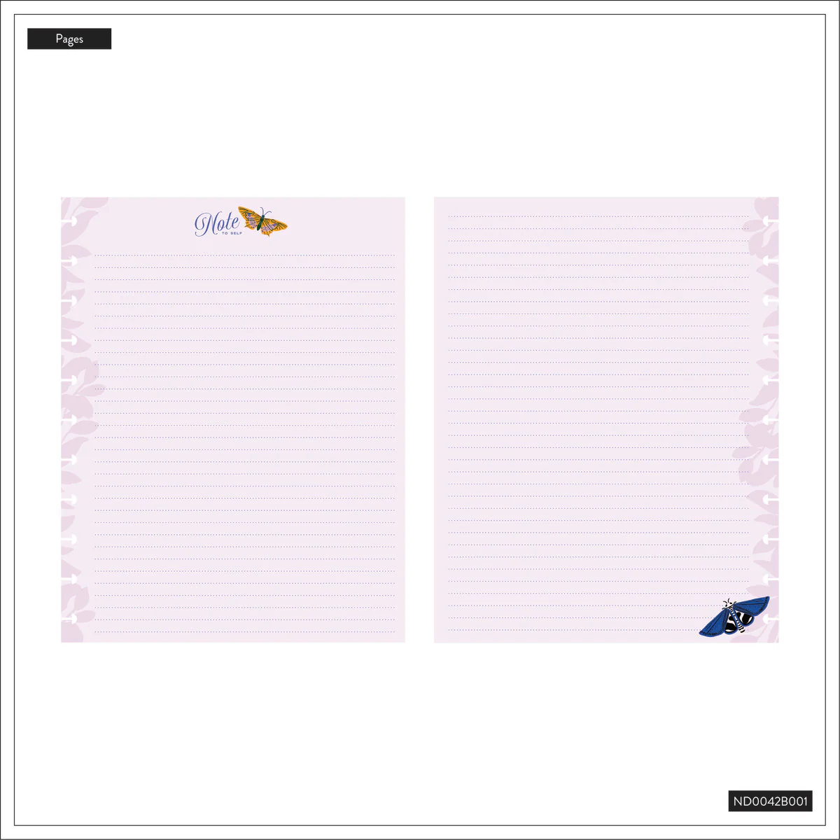 Butterfly Botanics - Dotted Lined Big Notebook - 60 Sheets 12 Butterfly Botanics - Dotted Lined Big Notebook - 60 Sheets