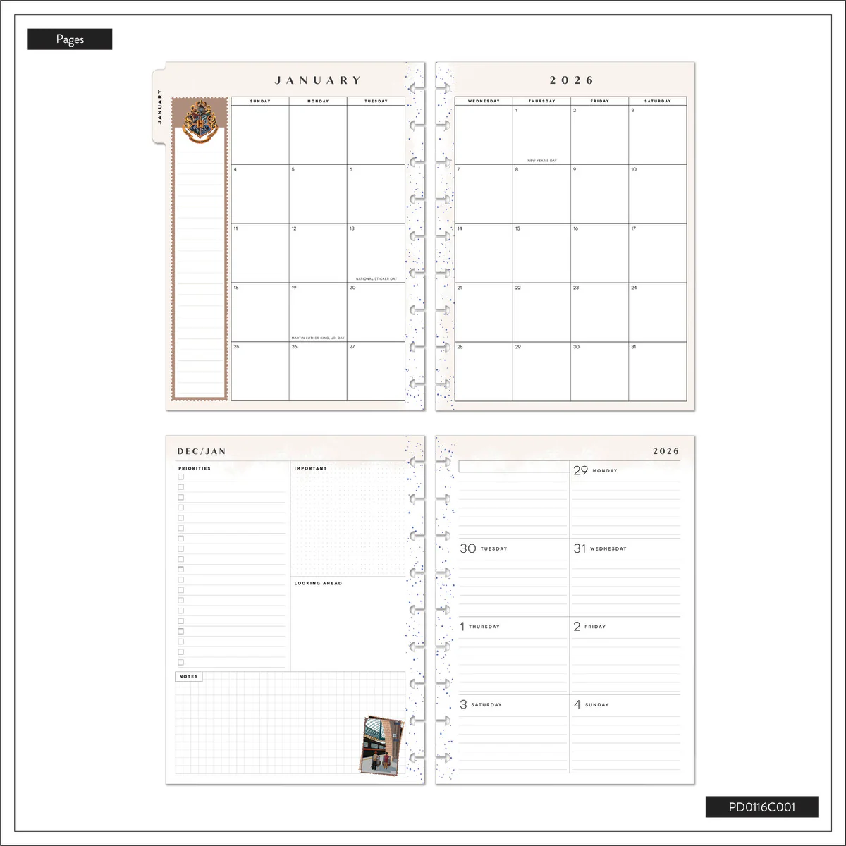 2026 Harry Potter Enchanted Grounds Customizable Planner - Classic Dashboard Layout - 12 Months 18 2026 Harry Potter Enchanted Grounds Customizable Planner - Classic Dashboard Layout - 12 Months