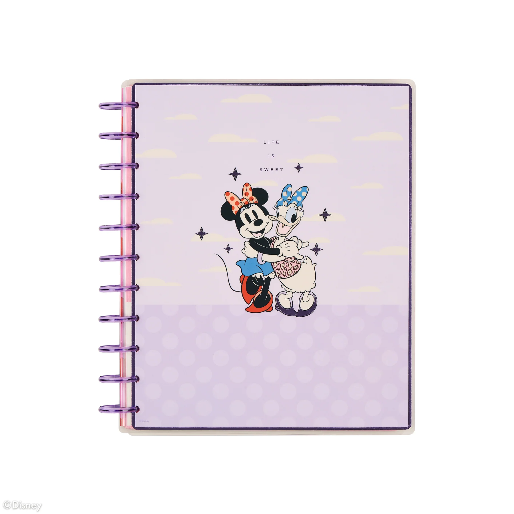 Undated Disney Minnie Mouse Bow Happy Customizable Planner - Big Horizontal Layout - 12 Months