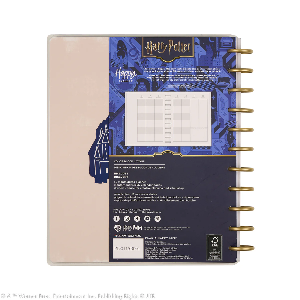 2026 Harry Potter Enchanted Grounds Customizable Planner - Big Color Block Layout - 12 Months 22 2026 Harry Potter Enchanted Grounds Customizable Planner - Big Color Block Layout - 12 Months