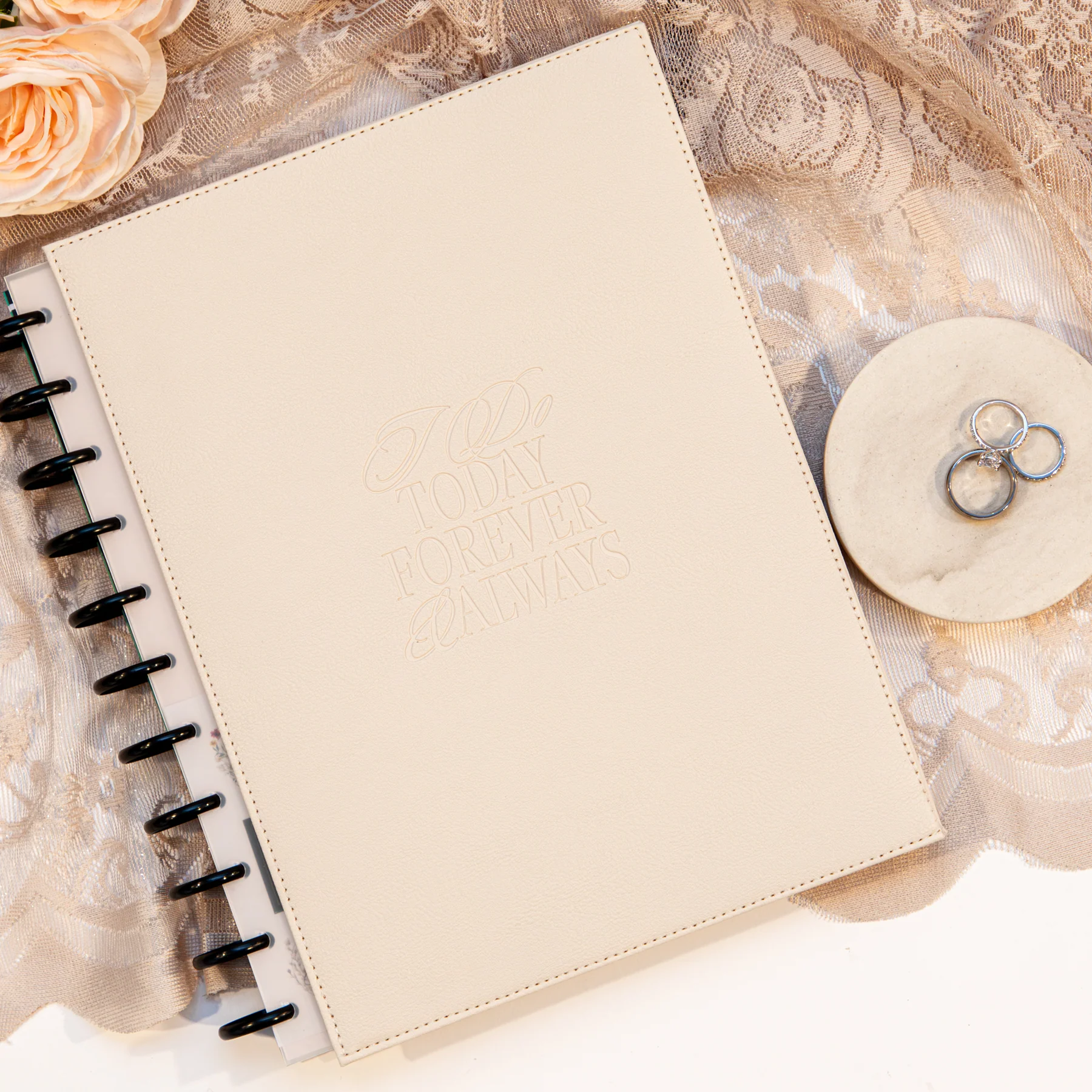 Blooming Romance Wedding - DELUXE Big Happy Memory Keeping Wedding Photo Journal - 80 Sheets