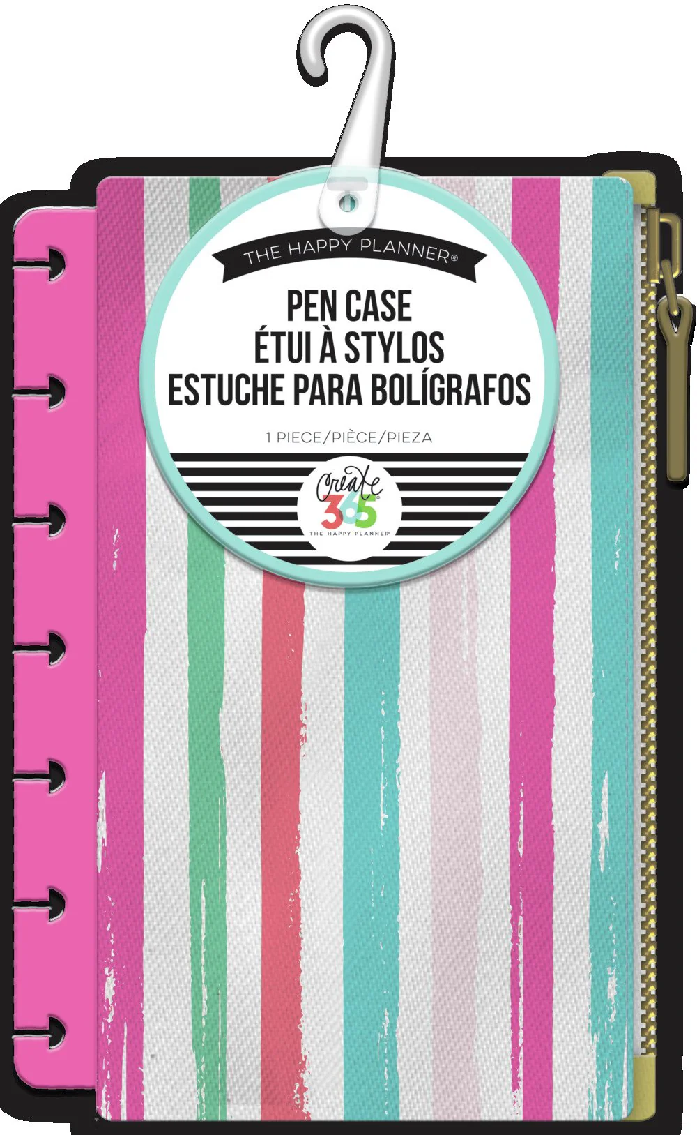 Colorful Stripes Mini Snap-In Pen Pouch