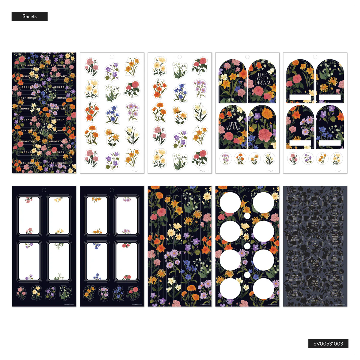 Dark Garden - Value Pack Stickers - Big 8 Dark Garden - Value Pack Stickers - Big