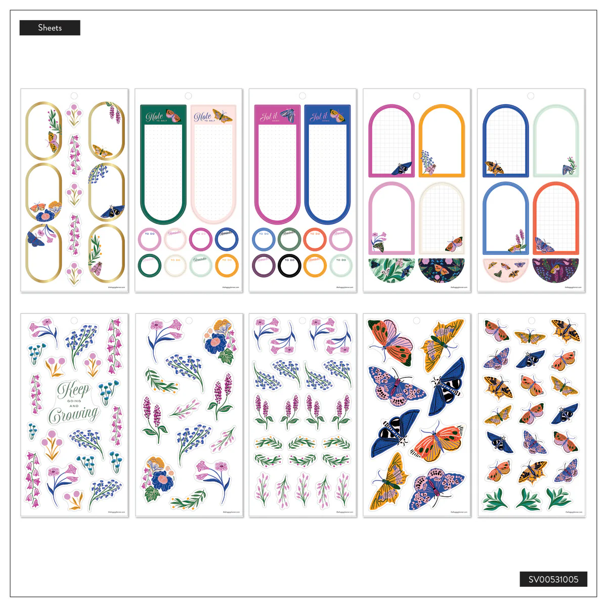 Butterfly Botanics - Value Pack Stickers - Big 8 Butterfly Botanics - Value Pack Stickers - Big