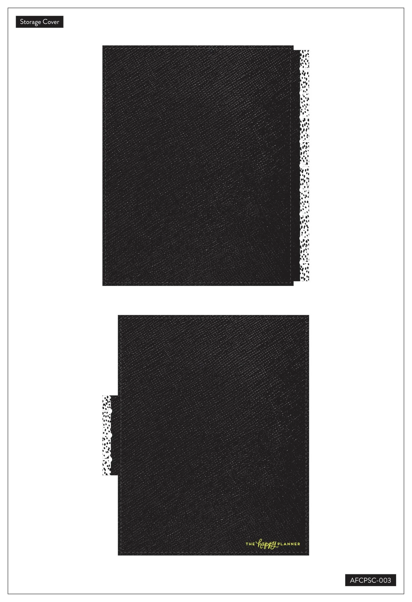 Black Dots Classic Planner Storage Cover 5 Black Dots Classic Planner Storage Cover