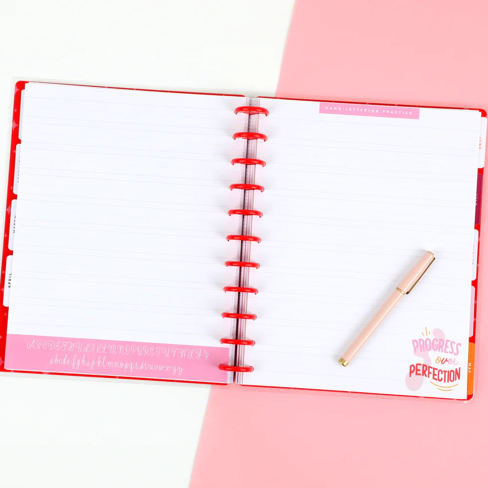 Happy Planner x Threeologie Think Pink Big Filler Paper - Lettering Paper - 40 Sheets